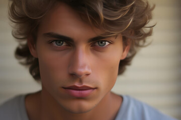 Fototapeta premium Sensual Visions: Dreamy Male Gaze