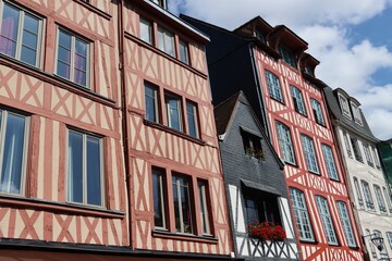 facade of an half timbered house