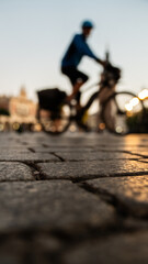 bicycle routes Krakow - old town - bicycle paths - downtown - stone surface with history