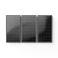 Solar panels isolated on white background.