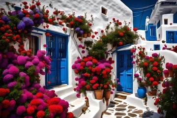 Fototapeta na wymiar traditional greek house in island
