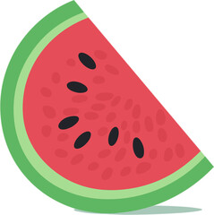 Watermelon illustration vector with transparent background 
