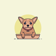 Chihuahua Logo Design Vector