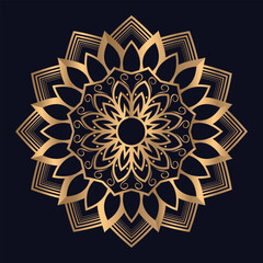 New mandala islamic decoration background template illustration icon vector