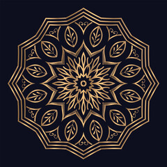 New mandala islamic decoration background template illustration icon vector