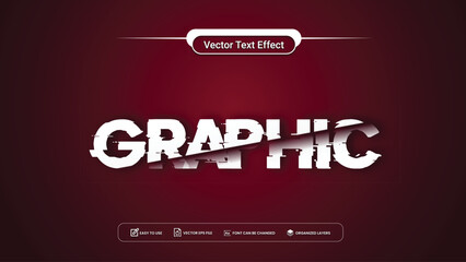 Cut text effect design | editable text effect
