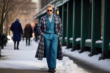 A Winter Stroll Through a Snowy Town