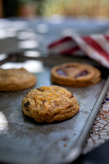 aesthetic traditional american cookie with different flavours with background carefully placed for picture
