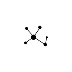 Molecular bond icon isolated on white background   