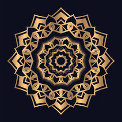 New mandala islamic decoration background template illustration icon vector