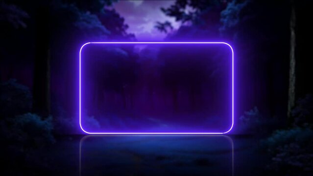 Violet light animated neon abstract background