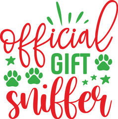 Naklejka premium Dog Christmas Bandana SVG design