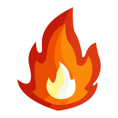 red hot fire vector cartoon 3d rendering