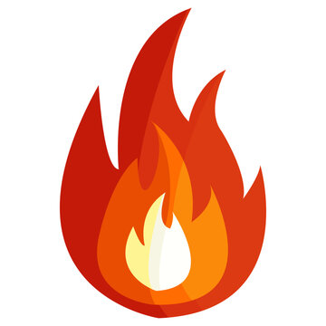 red hot fire vector cartoon 3d rendering