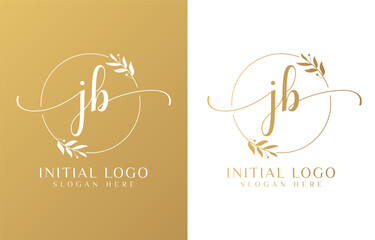 Letter J Beauty Logo with Flourish Ornament