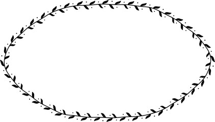 Rectangle Frame laurel wreath silhouette black horizontal vintage frames flower floral leaf border Botanical laurel ornate art leaf Elements design border retro badge decoration element isolated decor