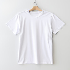 White t-shirt mockup. Design for print presentation mock-up. Top view flat lay.