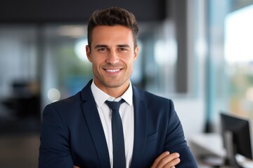 Fototapeta premium A Stylish Gentleman Posing for a Professional Portrait