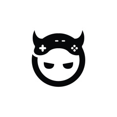  Simple minimalist devil joystick logo