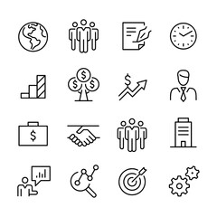 Business Banking and Finance Icons vector design