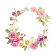 Flower border frame PNG image transparent background