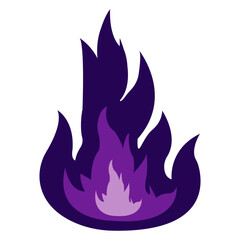 hot purple fire vector cartoon 3d rendering