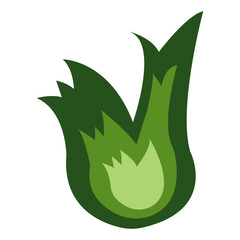 hot green fire vector cartoon 3d rendering