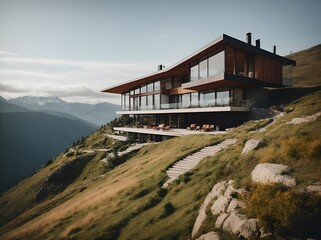 Modernes Haus am Berg
