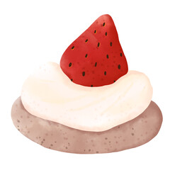 Strawberry Jam Cupcakes topped with fresh strawberries