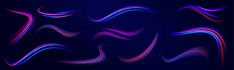Abstract light lines of movement and speed in neon color. Speed dynamic background with rectangular shapes in motion forming texture, sport background.	