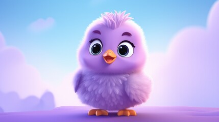 Fototapeta premium illustration of a beautiful baby chick generative ai