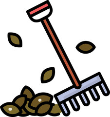 Sweeping dry leaf icon