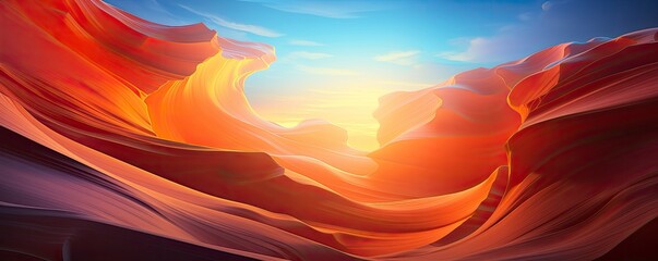 antelope canyon in arizona - background travel concept, Generative AI