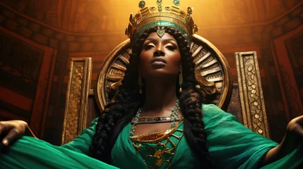 Fotobehang African queen sitting on her throne © Issaka