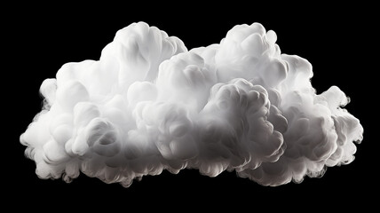 White clouds isolated on black background clound