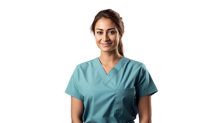 Portrait of a young Mexican female nurse
