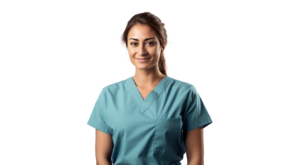 Portrait of a young Mexican female nurse