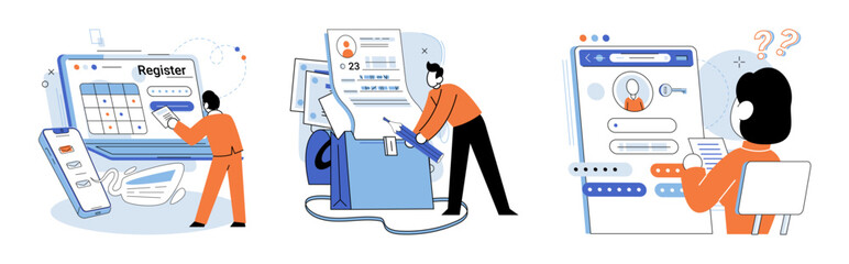 Account login. Vector illustration. The user interface should guide users through login process effortlessly The login page serves as gateway to accessing your personal account The account login