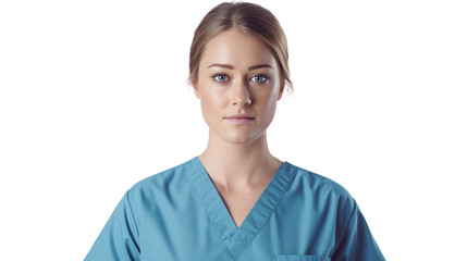 Portrait of a young Caucasian female nurse
