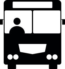 Driver driving a bus icon vector. Travel signs and symbols.