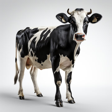 Cow standing isolate on white background , photo realistic