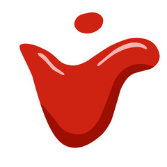 illustration of dripping tomato sauce