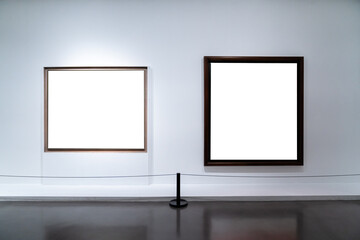 blank frame in gallery