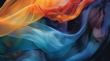 Colored modern canvas with swirls light violet and orange, light magenta and turquoise colors.