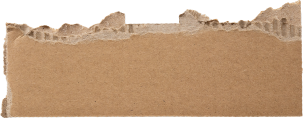 Brown Cardboard paper piece isolated on white background