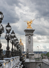 Alexander III bridge in Paris, France
