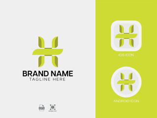 H Minimal Modern Letter Logo