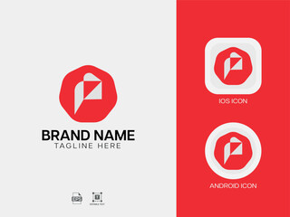 P Modern Letter Logo Design