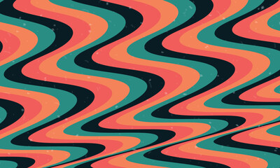 Psychedelic groovy background.