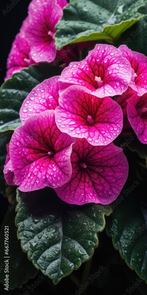 Aufkleber a close up view of some pink flowers on a plant. perfect for adding a touch of color and beauty to a